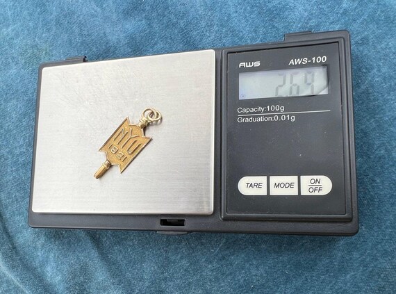 10k Gold NYU New York University Class Key Pendan… - image 10