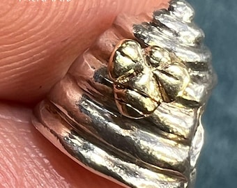 14k Gold + 925 2 Honey Bees + Hive Pendant. "BEE Special"