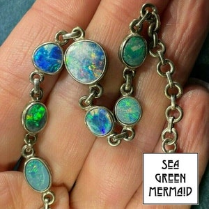 Australian Boulder Opal Bracelet in Sterling Silver **VIDEO**