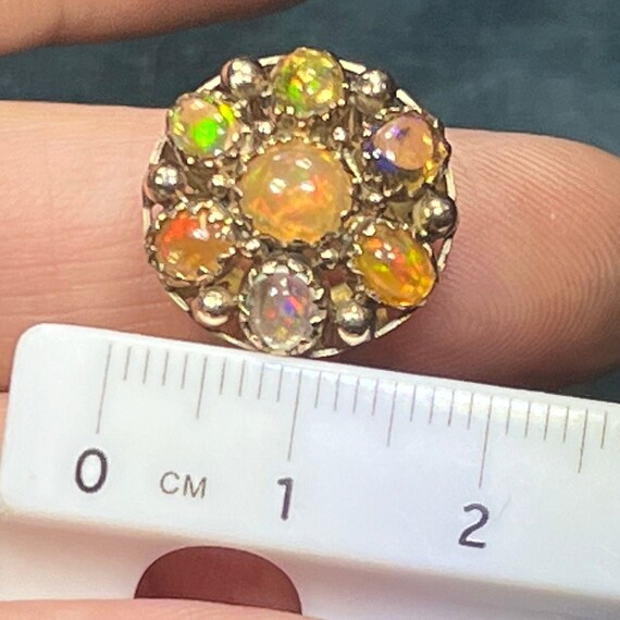 14k Yellow Gold Mexican Boulder Fire Opal Ring. 0… - image 8