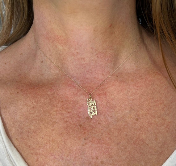 14k Yellow Gold "Sweet MOM" Pendant. Mother's Day… - image 3