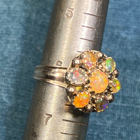 14k Yellow Gold Mexican Boulder Fire Opal Ring. 0… - image 10