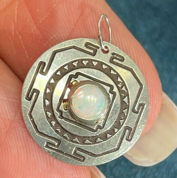 Australian Jelly Opal Tribal MANDALA Medallion Pe… - image 9