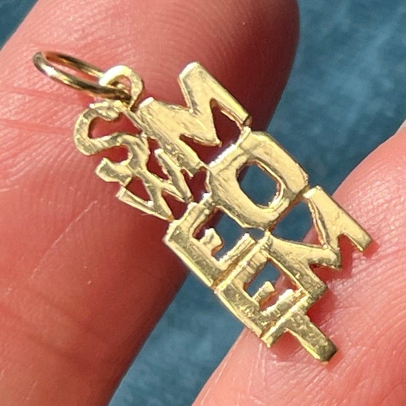 14k Yellow Gold "Sweet MOM" Pendant. Mother's Day… - image 7