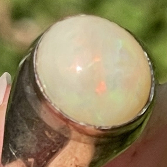 Mexican Fire Opal 4 Ct Dragons Egg Signet Ring in… - image 8