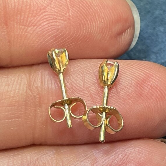 14k Yellow Gold 0.20 TCW Diamond Stud Earrings. G… - image 4
