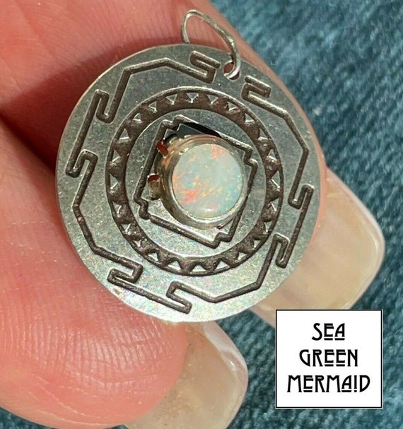 Australian Jelly Opal Tribal MANDALA Medallion Pe… - image 1