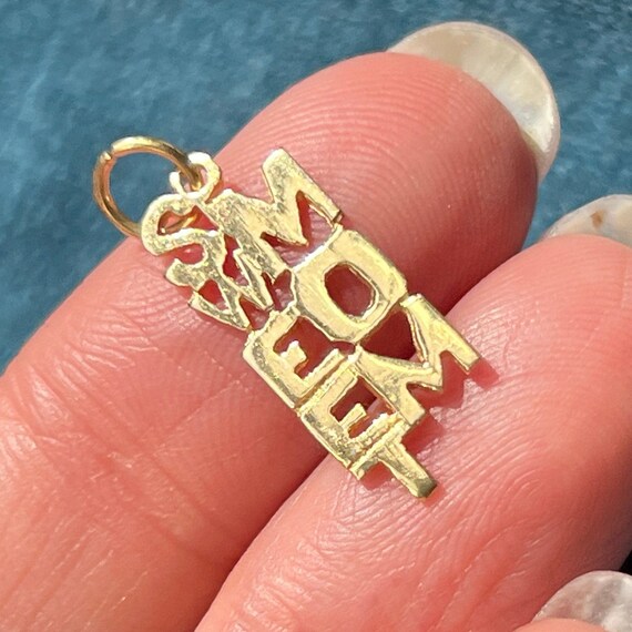 14k Yellow Gold "Sweet MOM" Pendant. Mother's Day… - image 6