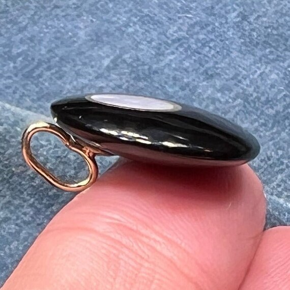 Magnetic Mother of Pearl Twist Pendant with Onyx and Diamonds