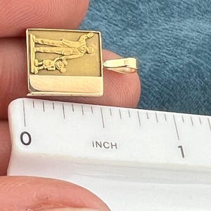 10k Gold Walt Disney + Mickey Mouse Commemorative Pendant *RARE* image 7