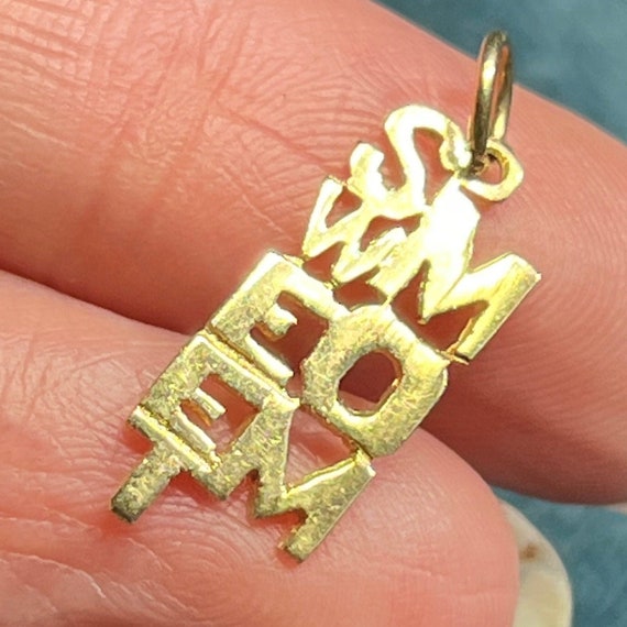 14k Yellow Gold "Sweet MOM" Pendant. Mother's Day… - image 4