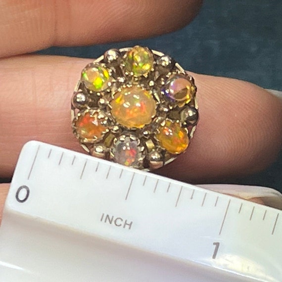 14k Yellow Gold Mexican Boulder Fire Opal Ring. 0… - image 4