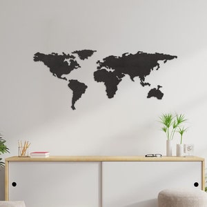 Wanddeko Welt aus Holz, Wanddeko Wohnzimmer, Wanddeko Schlafzimmer Wandkunst, Wohndeko, Tiere, Zum Aufhängen an der Wand