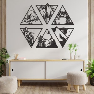Houten Wanddecoratie Landschap, Wanddecoratie Woonkamer, Wanddecoratie Slaapkamer Wall Art, Home Decor, Dieren, Om Aan De Muur Te Hangen
