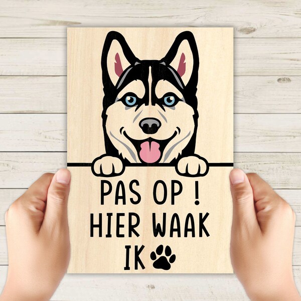 Hier Waak Ik Hond, Teckel, Dalmatiër, Dobberman, Duitse Herder, Engelse en Franse Bulldog, Golden Retriever, Husky, Jack Russel, Labrador