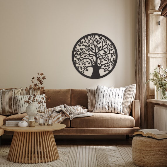 Arbre De Vie En Bois Découpé Laser – Déco Murale 20 Cm, Symbole Vie & Famille, Idéal Cadeau Anniversaire, Mariage, Baptême