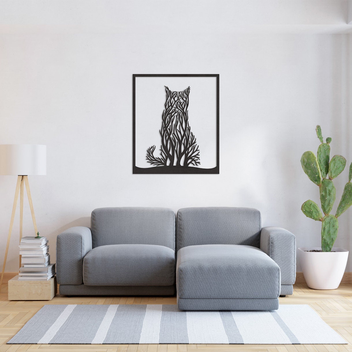 Wooden Wall Decoration Cat Wall Decoration Living Room Wall Etsy