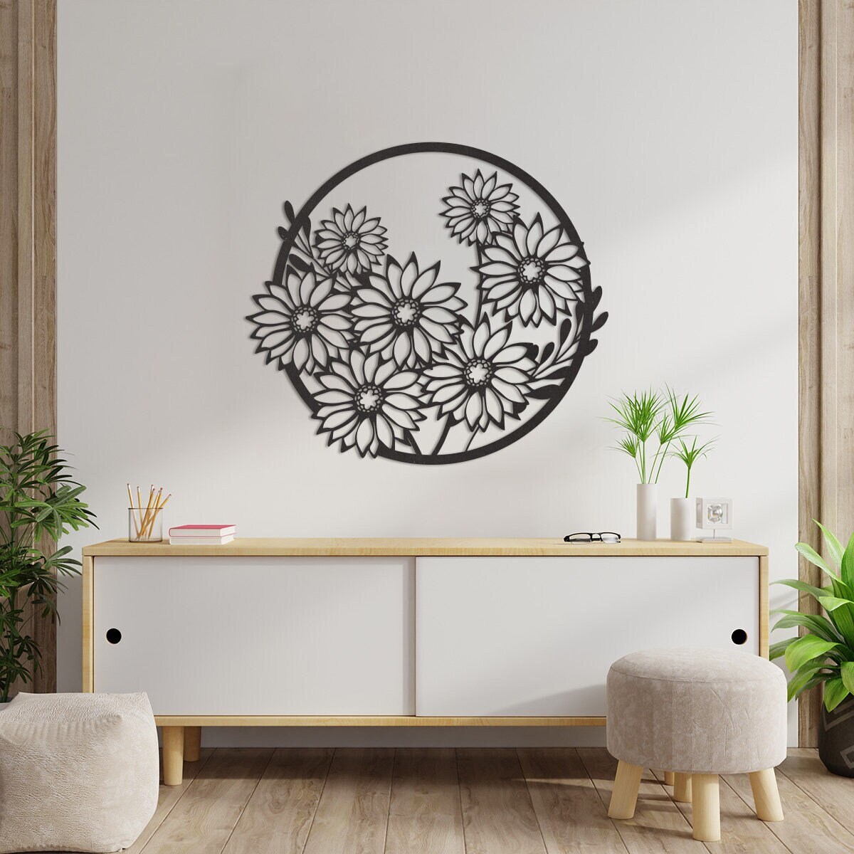Wooden Wall Decoration Flowers Sunflowers, Wall Decoration Sunflower, Wall Decoration Bedroom Wall Art, Home Decor, To Hang On The Wall