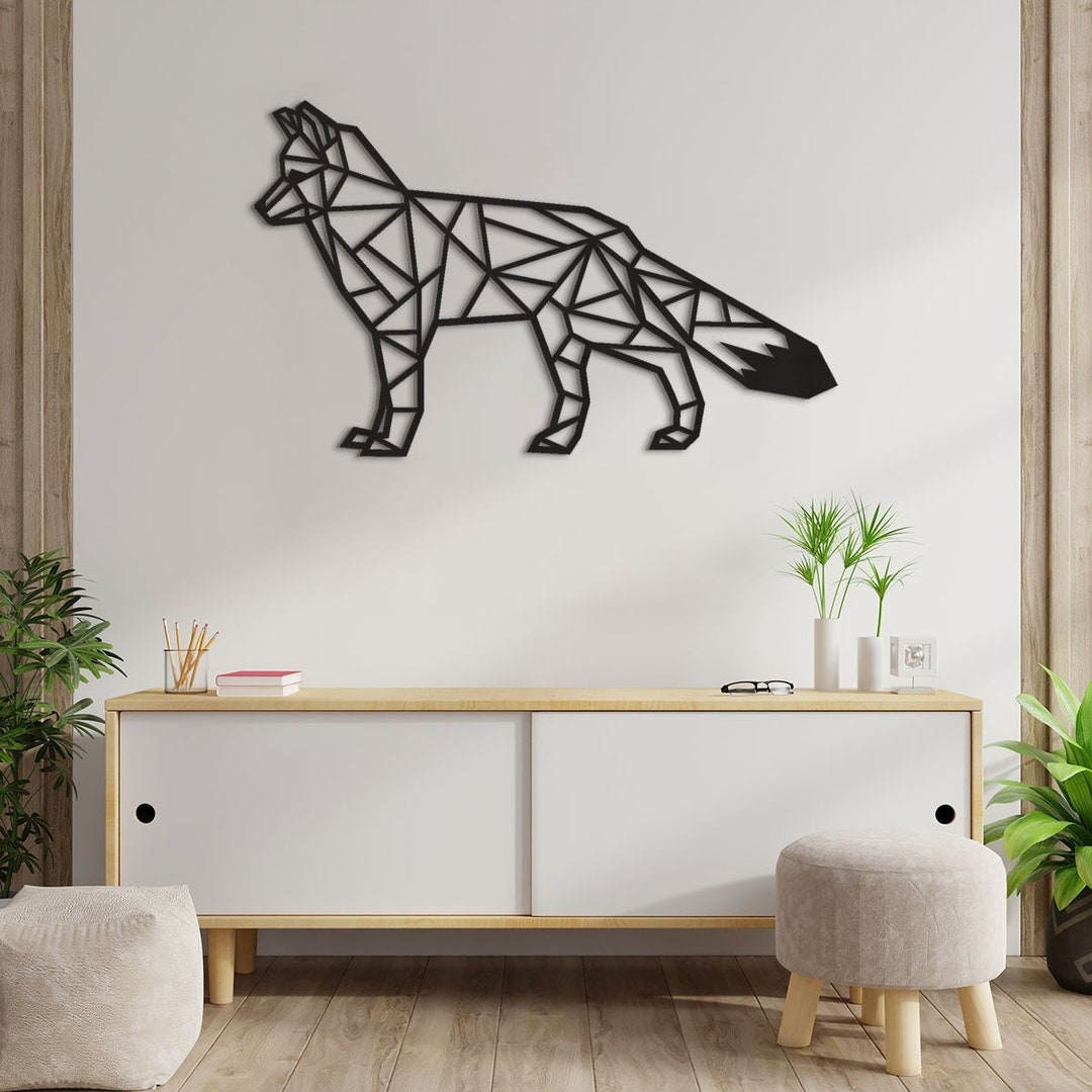Vintage Plaque Métallique Décorative Mural,Renard Animal de la forêt,Poster Métal Vintage Mural