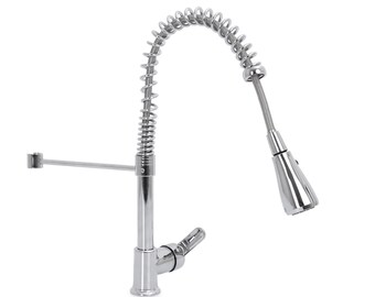 Silver Kitchen Faucet: Brass Single Handle Hot and Cold Tap