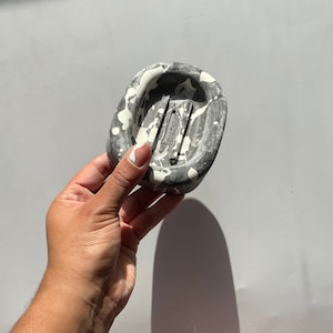 Black and white Cement soap dishes