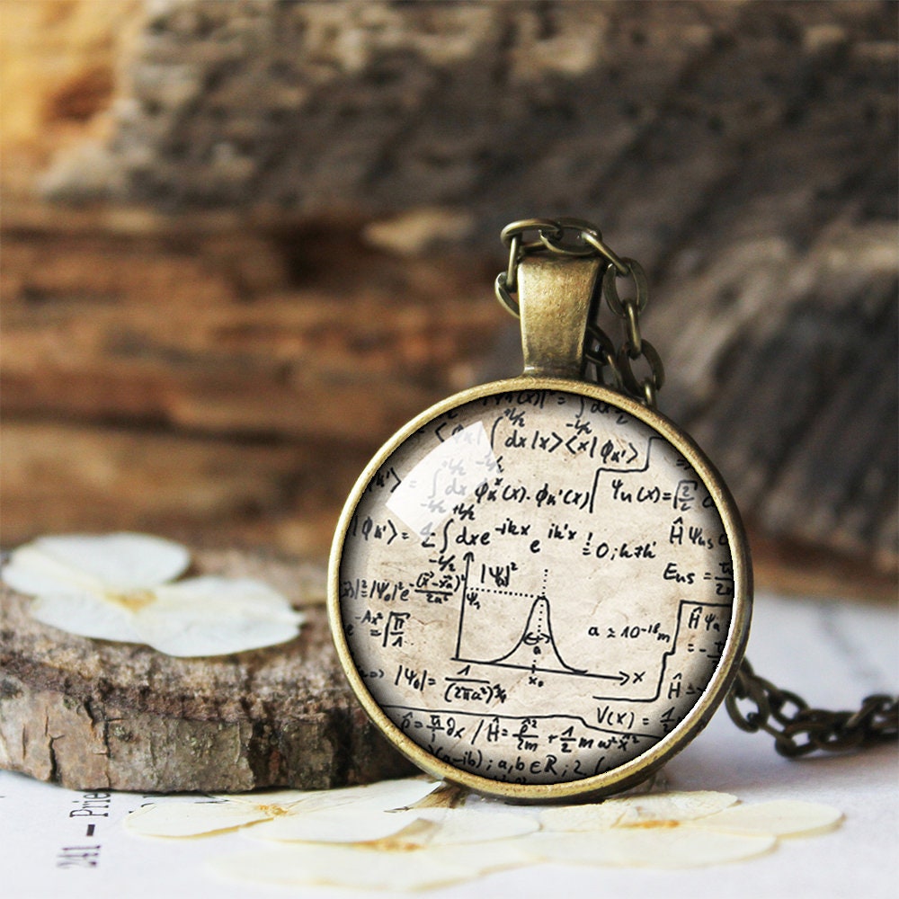 Math Necklace, Math Pendant, Mathematics Pendant, Science Jewelry