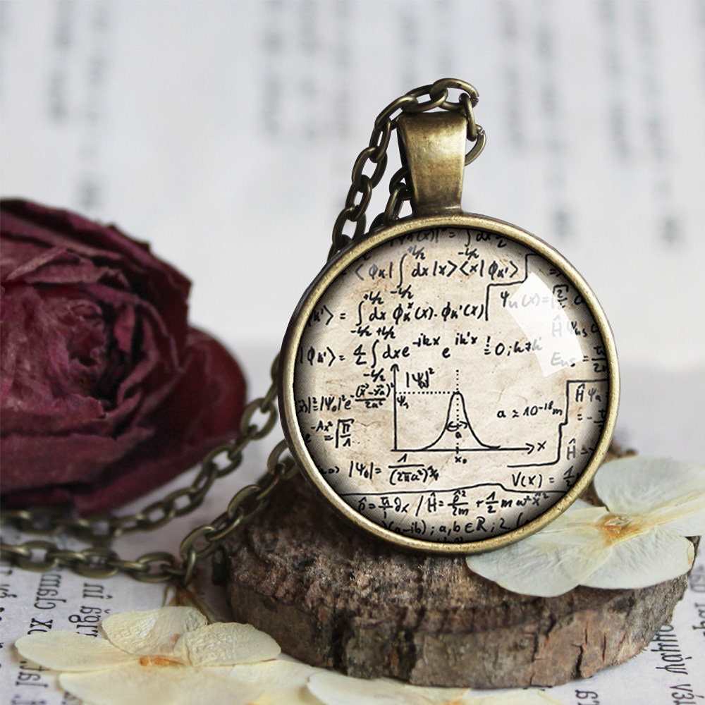 Math Necklace, Math Pendant, Mathematics Pendant, Science Jewelry
