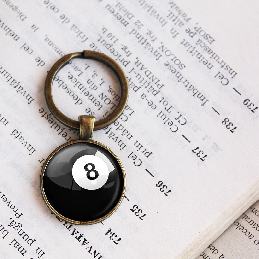 8 Ball Billiard Keychain Pool Keychain Pool Keyring Pool Etsy