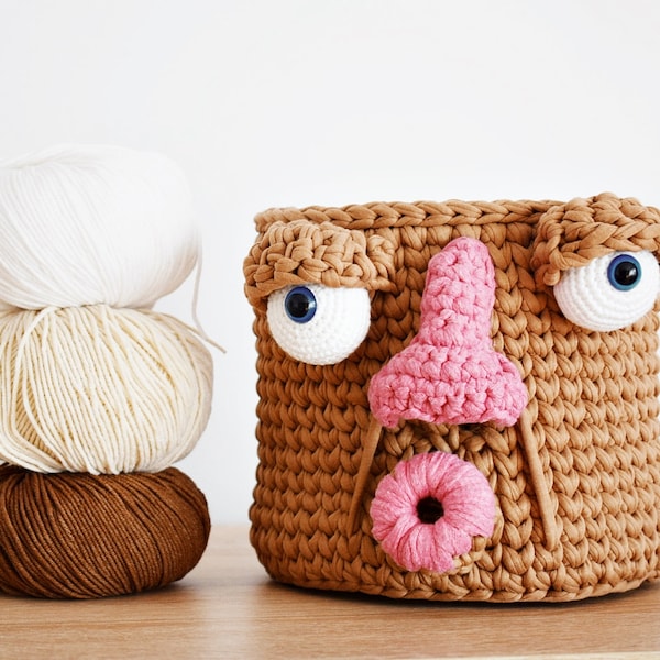 Yarn Bowl, Smarkacz-koszyk na włóczki, crochet pattern, handmade, crafts, desing, handwork, diy, rękodzieło, na szydełku, koszyk ze sznurka