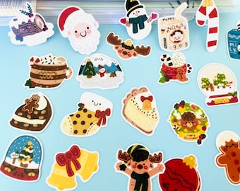 Mini Cute Christmas Stickers, Xmas Tree Sticker, Christmas Gift Wrapping, Xmas Decorative Vinyl Sticker, Holiday Cards Envelop Seals Sticker