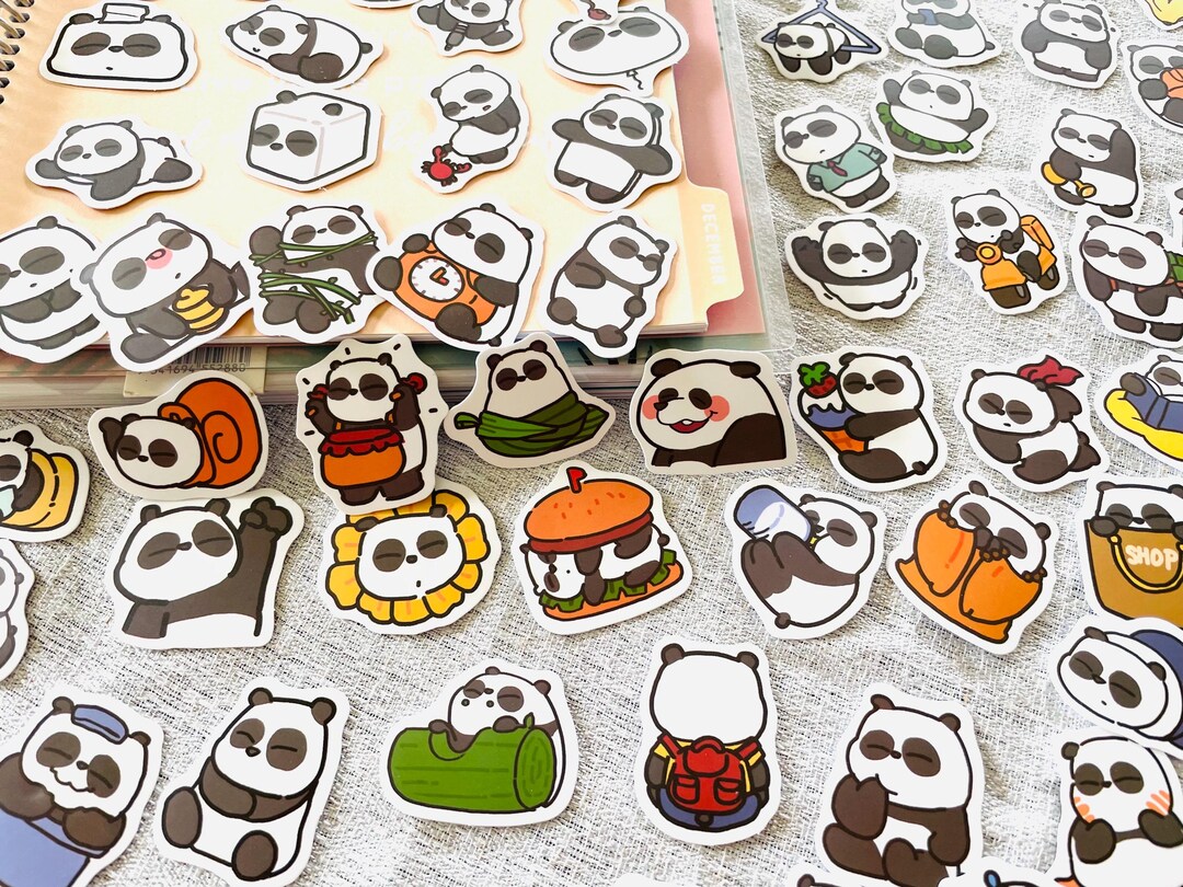 Kawaii Panda Stickers, Funny Stickers Animals Theme Cute Aestheic ...