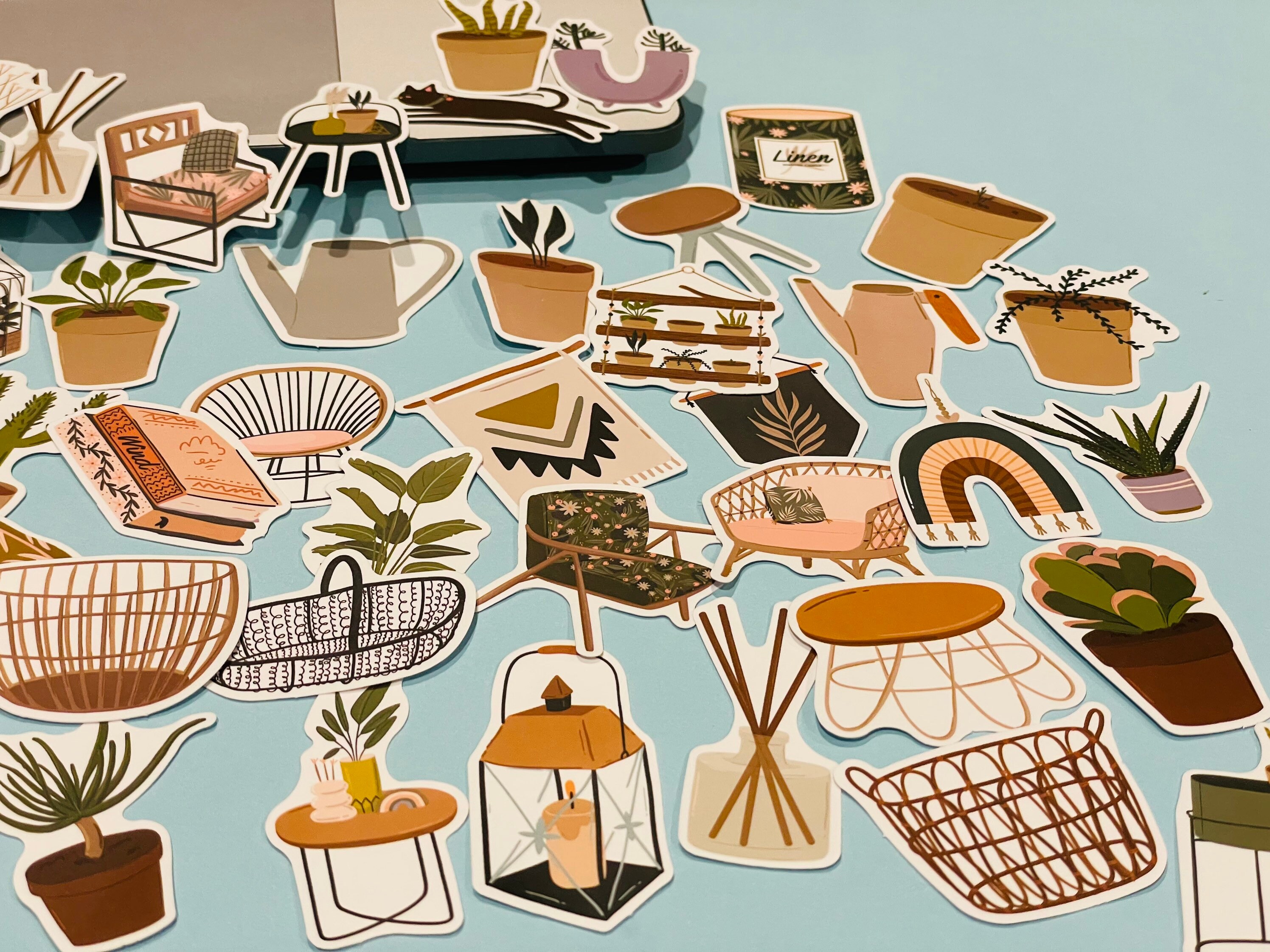 50pcs Home Decorative Furniture Stickers Bohemia Style Etsy