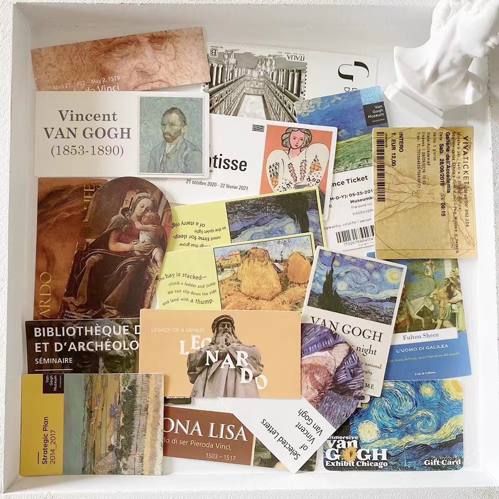 50pcs Famous Artists Stickers Pack Van Gogh Art Renaissance Old Paintings Images 50pcs Famous Artists Stickers Pack Van Gogh Art Renaissance Old Paintings Images