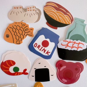32 pièces mignon amusant créé des collations japonaises autocollant alimentaire autocollants sushi papier étanche ordinateur portable desktopTags Scrapbooking autocollant ensemble