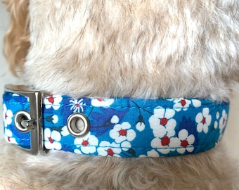 Dog Collar in Mitsi Liberty Art Fabric