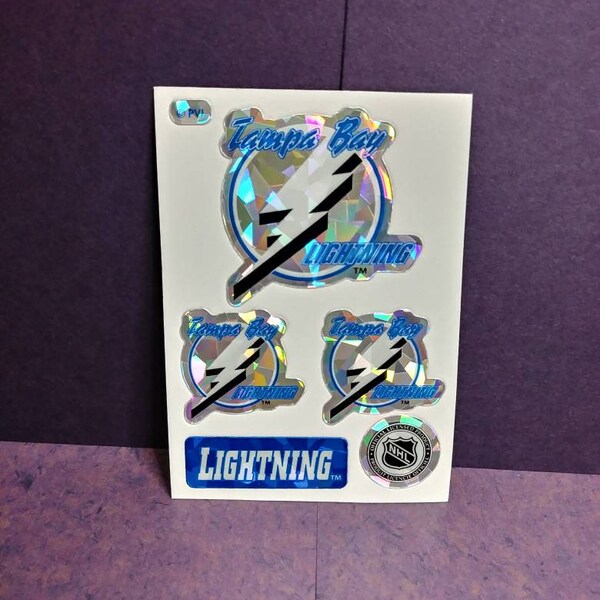 NHL Tampa Bay Lightning Prismatic  Vintage Vending Machine Sticker