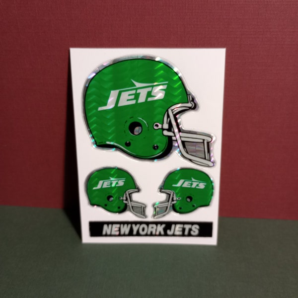 New York Jets NFL Football Team Prism Vending Sticker 80s