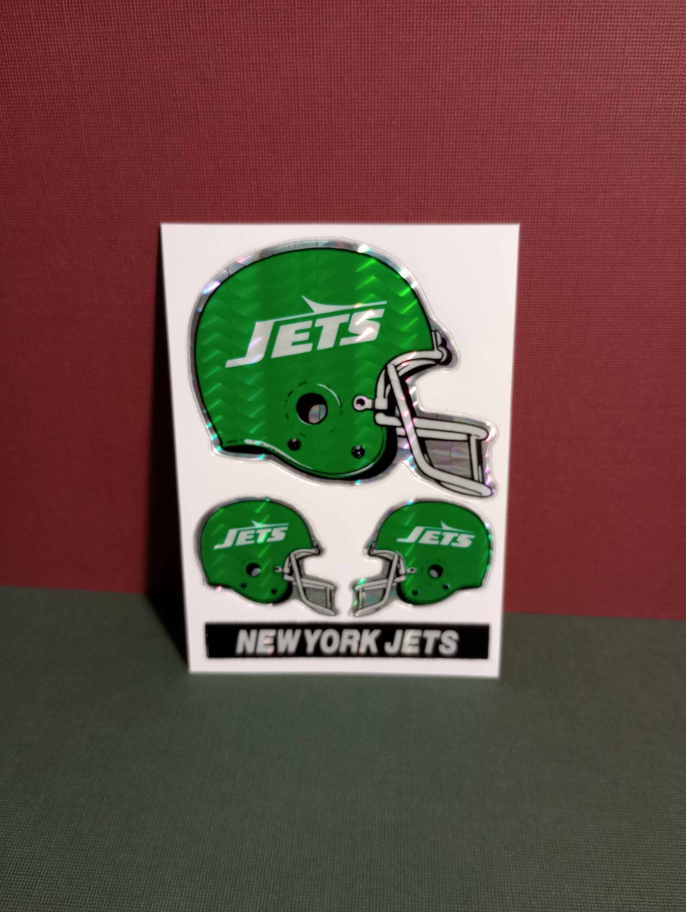 New York Jets NFL Football Team Prism Vending Sticker 80s 