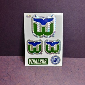 Binghamton / Hartford Whalers Retro Defunct Ice Hockey Sticker