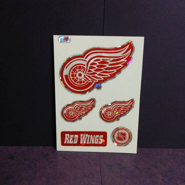 The Detroit Red Wings NHL Prism Vending Sticker 90s