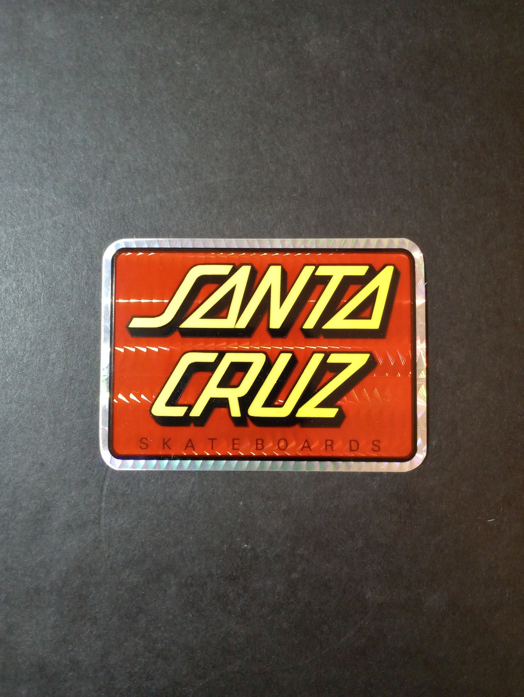 Sticker Vintage Santa Cruz Années 80 - Motif Boules Slime, Arc-en-ciel, Holo, Sur Feuille
