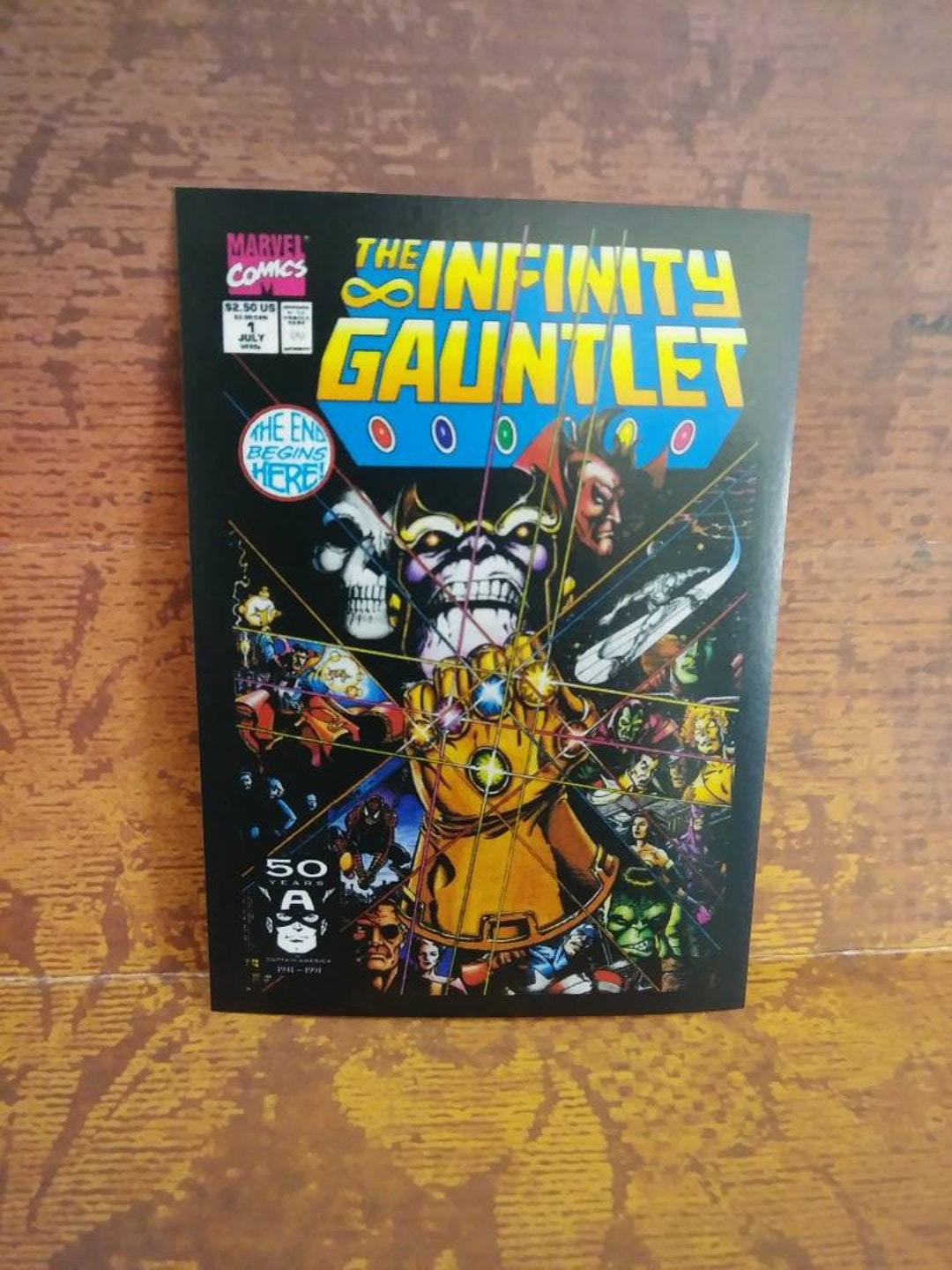 Infinity Gauntlet Sticker The Infinity Gauntlet Marvel 80th Anniversary Panini Sticker Card - Etsy