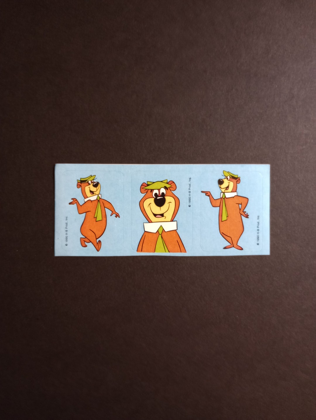 Vintage Yogi Bear Hanna Barbera Stickers Strip VTG 90 Etsy