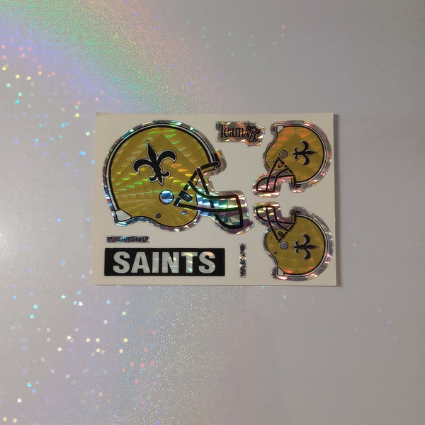 Vintage New Orleans Saints NFL Sports Team Prism Sticker 90s