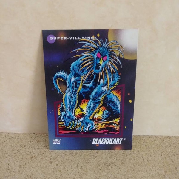 Marvel 1992 Super-Villains BlackHeart Impel Trading Card Vintage 90s