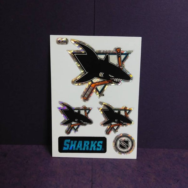 The San Jose Sharks NHL Prism Vending Sticker 90s