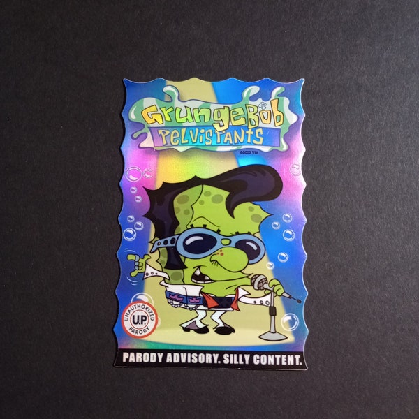 Vintage SpongeBob SquarePants Parody Holographic Sticker VTG 02