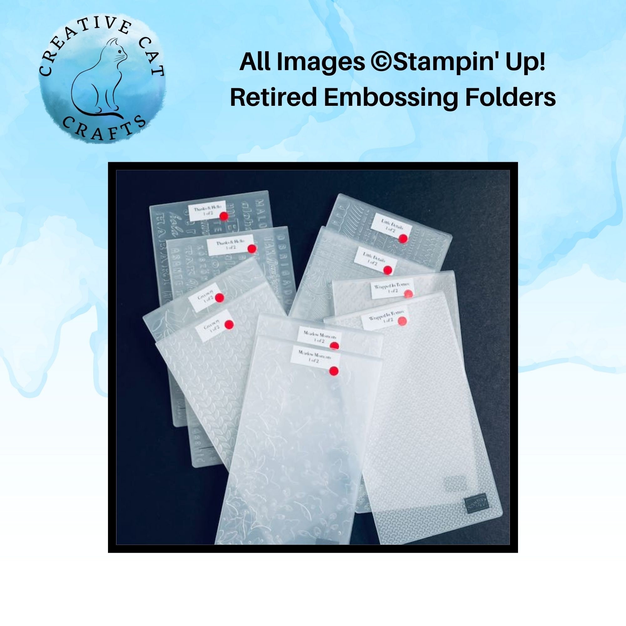 Retired Stampin' Up Embossing Folders Group 2 Etsy