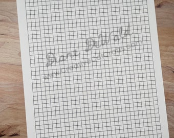 1 inch Grid Paper: Stamp Alignment Tool (Digital Download)