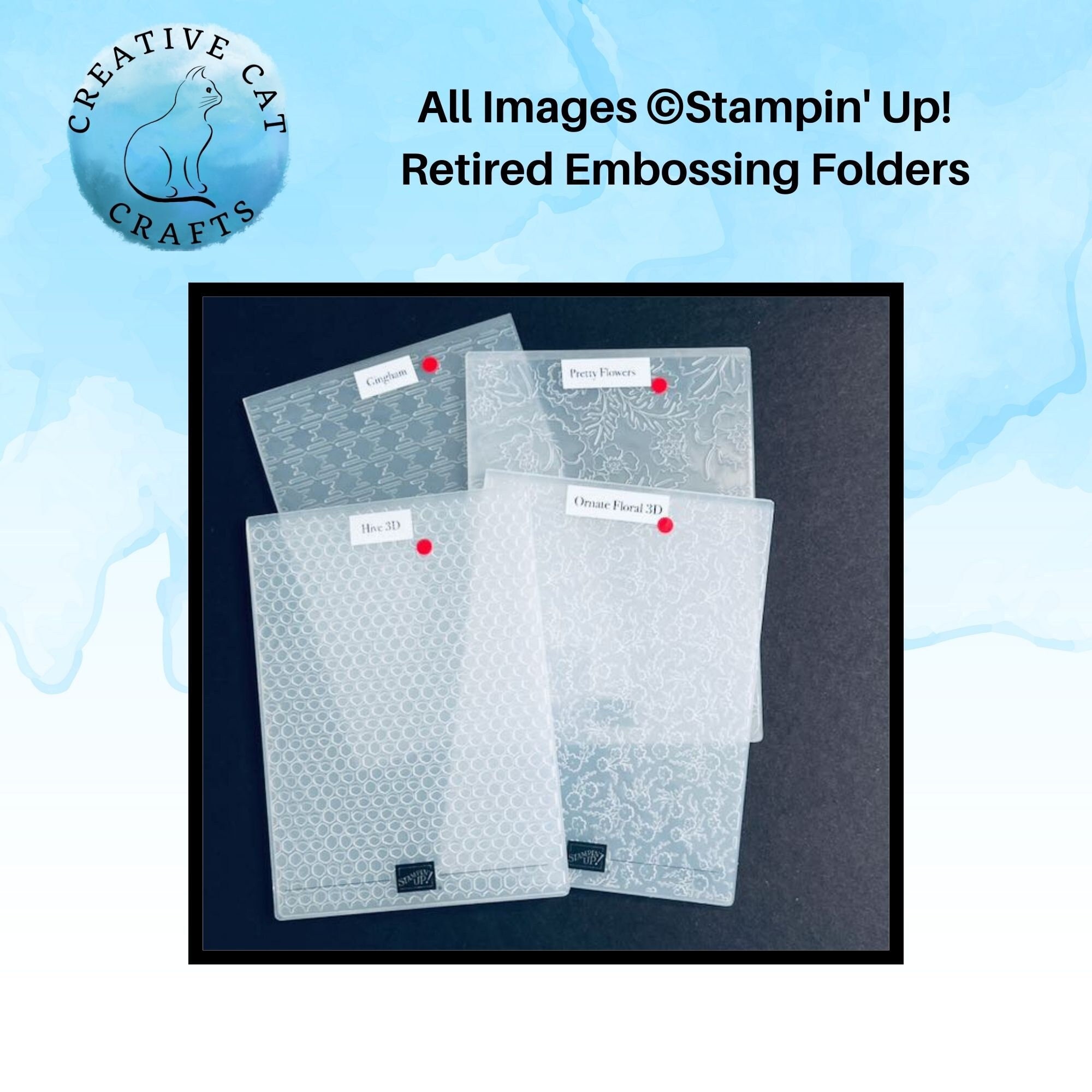 Stampin' Up 3x6 Embossing Folders Some 3D Your Choice 